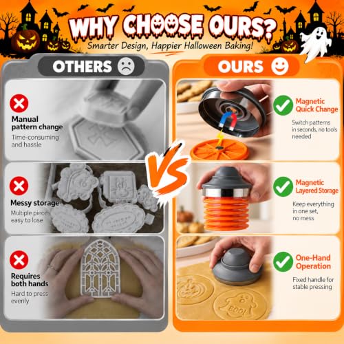 8pcs Halloween Cookie Cutters - color: Metal