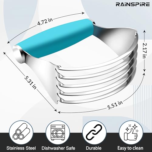 Large Pastry Cutter For Baking Durable Pastry Blender Dough Cutter Blue - color: Blue