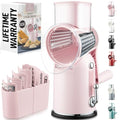 Rotary Cheese Grater Hand Crank, Vegetable Shredder - Classic Pink - color: 28 - Pink