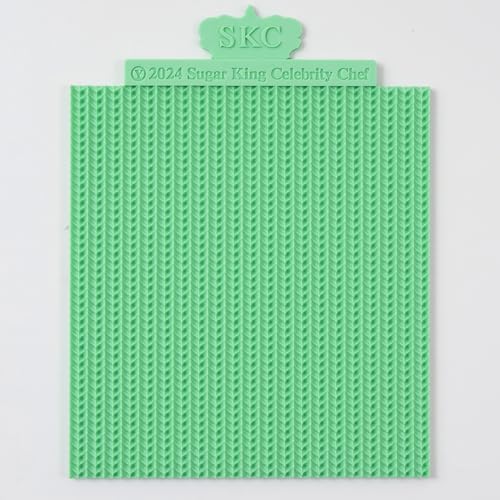 KALAIEN 1 Pcs Sweater Texture Fondant Impression Mats(Style 1) - color: Style 1