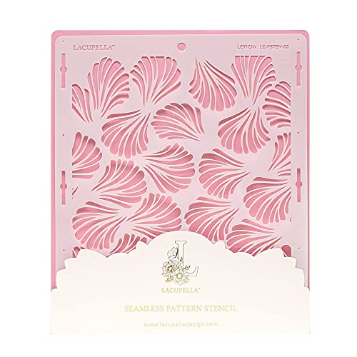 Lacupella Cake Decorating Stencil for Tall Buttercream Cake, Royal Icing, Ganache, Paint, Airbrush (Leticia) - style: LETICIA