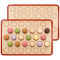 USLAI Macaron Silicone Baking Mats, 16.5 x 11.6 Inch, 2 Pack - size: 16.5"L x 11.6"W