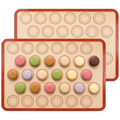 USLAI Macaron Silicone Baking Mats, 16.5 x 11.6 Inch, 2 Pack - size: 16.5"L x 11.6"W