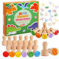 Wooden Dinosaur Stamp Set for Kids, 18 Pcs Dino Stamps Art Projects Supplies Classroom Rewards Birthday Gift Party Favors Carnival Prizes for Boys Girls