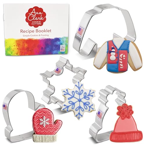 Ann Clark Winter and Christmas Cookie Cutters Set of 4, Made in USA - style: 4-Pc. Winter & Christmas