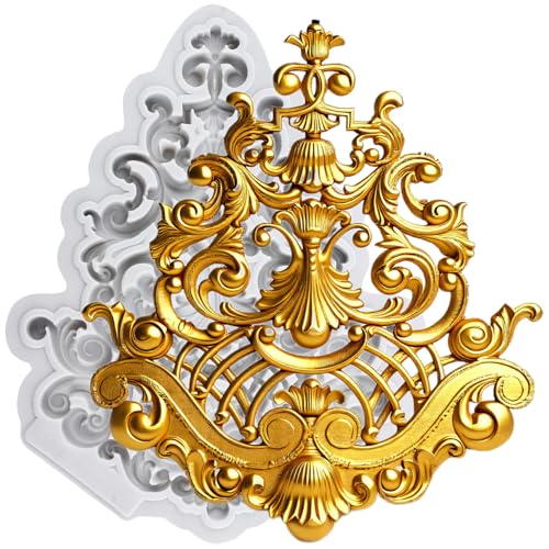 Baroque Curlicues Scroll Lace Silicone Mold Filigree Fondant Mold - color: Style ZG
