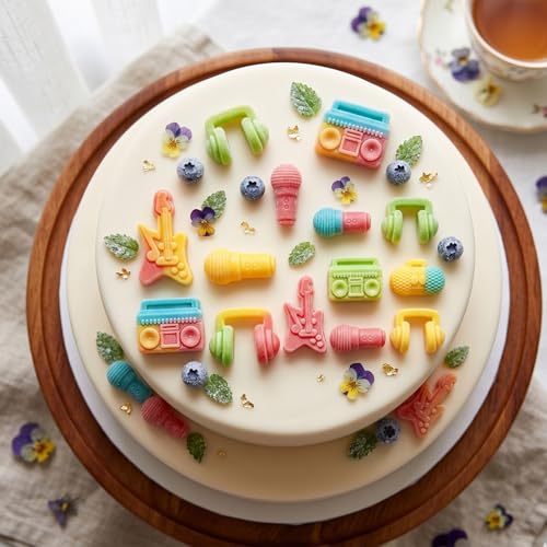 15 Cavity Music Theme Silicone Candy Molds - color: B