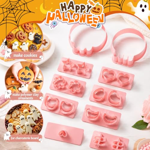 Halloween Cookie Cutters, 10Pcs Mini Skull Cookie Stamps Set - color: Halloween Skull