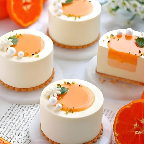 6-Cavity Silicone Shot Glass Baking Molds for Mousse and Pudding - color: White-R0179