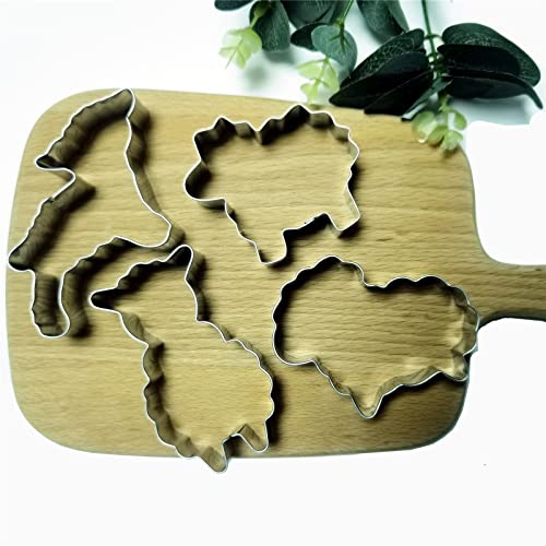 Sheep Shaped Cookie Cutters Set Stainless Steel 4Pcs