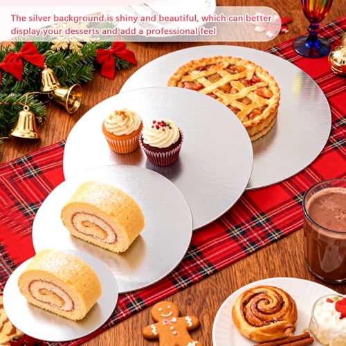 8 Pack Round Cake Boards, Silver Cake Circles 6, 8, 10 and 12 Inch - color: Silver, size: 6/8/10/12Inch, style: Classic Round