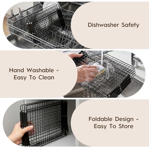4 Tier Collapsible Cooling Rack for Cooking and Baking Rack Stackable - size: 4 Tier