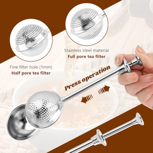 2PCS Tea Infuser & Flour Duster Wand - Fine Mesh Holes