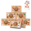 easykart labels 12 PCS Christmas Cookie Gift Baking Box 8.75" x 5.75" x 2.75" with Window Auto-Popup for Pastries, Cupcakes, Cookies, Brownies, Donuts Gift-Giving - color: Light Brown