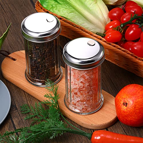 Mimorou 8 Pcs 12 oz Glass Sugar Shaker Pourer Dispenser, 5.5'', Flap Lid - style: Flap Lid