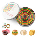 Round Cookie Biscuit Cutter Set,12 PCS Donut Cutter Round Cookie Cutter Set for Baking Doughnut,Clay,Scone,Pastry, Fondant Cutter Molds with Colorful Rubber Protective Case