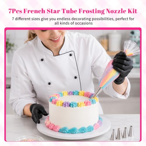 Large Piping Tips Set French Star Tube Frosting Nozzle Kit