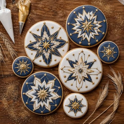 ZADE Round Cookie Cutter Set,7PCS Circle Cookie Cutter for Kitchen Baking - color: Round