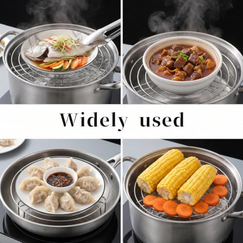 Round Steamer Rack and Cooling Rack, 7.8 Inch Heavy Duty Stainless Steel