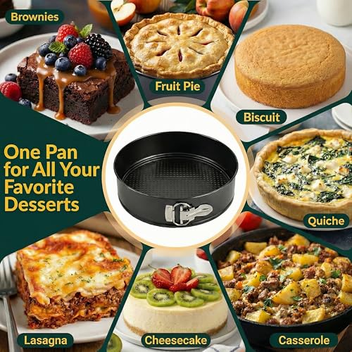 Cheesecake Pan 9" Carbon Steel With Removable Bottom – Leakproof Design - size: 9 Inch