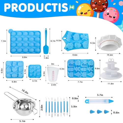 Cake Pop Kit Supplies with Halloween Christmas Cake Pop Mold Set