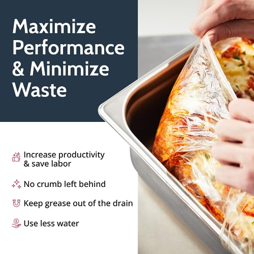 PanSaver Clear Sheet Pan Liners for Easy Clean Up - Disposable Buffet Pan Liners, Ovenable up to 400F (Bun Sheet Pan - 16 x 6 IN) - size: 16"L x 16"W