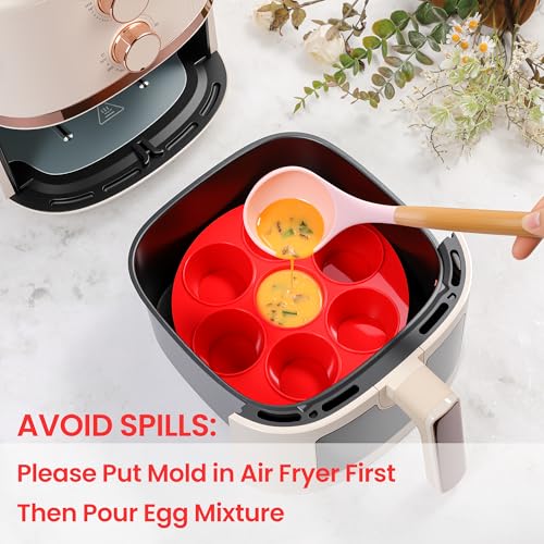 Silicone Muffin Pans for Air Fryer, Oven Baking Nonstick - size: 7-Cup