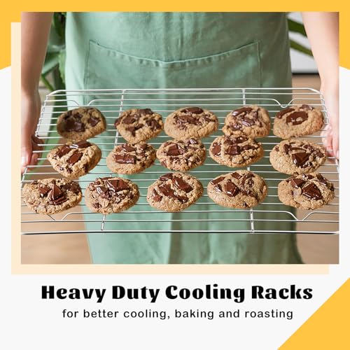 P&P CHEF 15.3" x 11.25" Cooling Baking Wire Racks Pack of 2, Silver - color: Silver, size: 15.3" x 11.25"