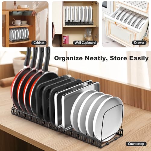 Housolution 2 Pack Cutting Board and Baking Tray Cookie Sheet Organizer - color: Black, size: 14 Dividers, 2 Pack
