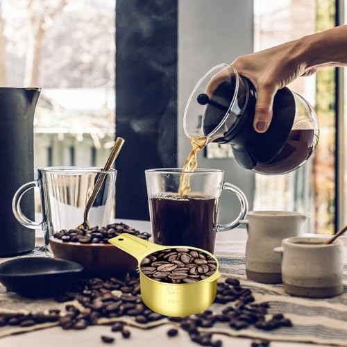 1 Cup (240 ml | 8 oz | 240 cc) Stainless Steel Measuring Cup, Metal Measuring Cup for Cooking & Baking(Gold) - color: Gold, size: 1 Cup (240 ml | 240 cc | 8 oz)