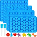 Puyeipt Silicone Gummy Candy Molds, 4 Pack, 201 Cavities