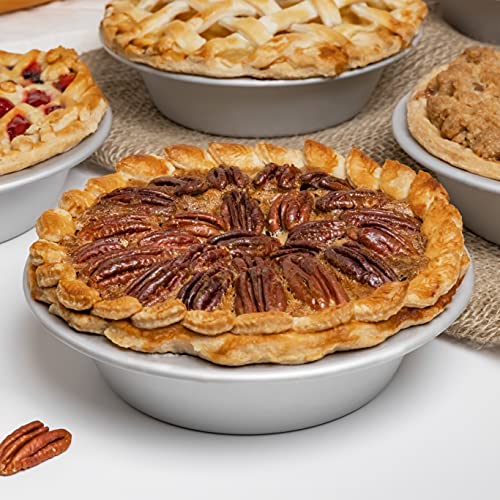Fat Daddio's PIE-9SET Anodized Aluminum Pie Pan, 9 x 1.5 Inch, Set of 2 - size: 9 x 1.5 Inch (Set of 2)