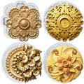 Lingzhi Baroque Style Curlicues Scroll Lace Fondant Silicone Mold Set of 4 - color: Style B