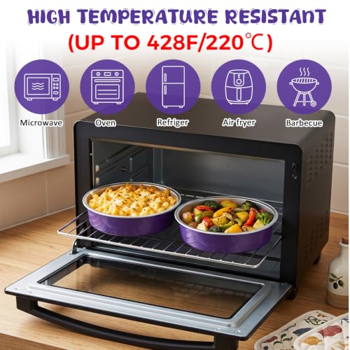 Yinder 120 Pcs Halloween Cake Pans with Lids, 8oz Pie Tin for Party, Purple - color: Purple