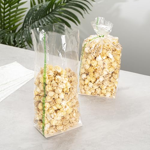 Resturantware Plastic Gusset Bags 100 Count 5" x 3" x 12" Wicker Dispensing Bottom Gusset Clear Plastic Bags Heat Sealable For Sourdough Bread Cookies Pastries Rolls For Home Bakers And Bakeries - size: 5" x 3" x 12" - Wicker Dispensing