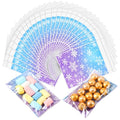 Epakh 100 Pcs Snowflake Cellophane Goodie Bags, Winter Party Favor Bag - style: Snowflake