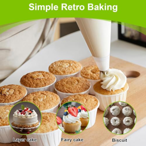 6 Pcs Large Piping Tips Set, Frosting Piping Kit with Coupler - color: 1A/1E/347/348/356