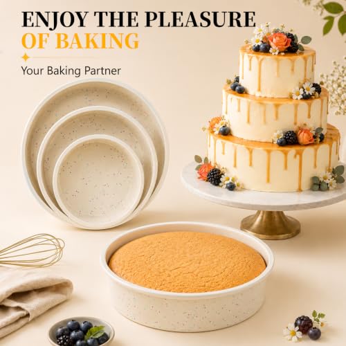Vinino 10 Inch Cake Pans, 2 Pack Silicone Pans with Steel Frame - size: 10 Inch – Large