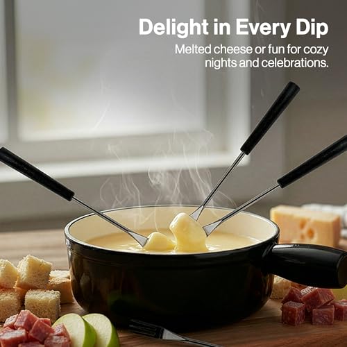 Swissmar Lugano Cast Iron Fondue Pot Replacement, 2 Quart, Metallic Black - color: Metallic Black, size: 2.1 Quarts