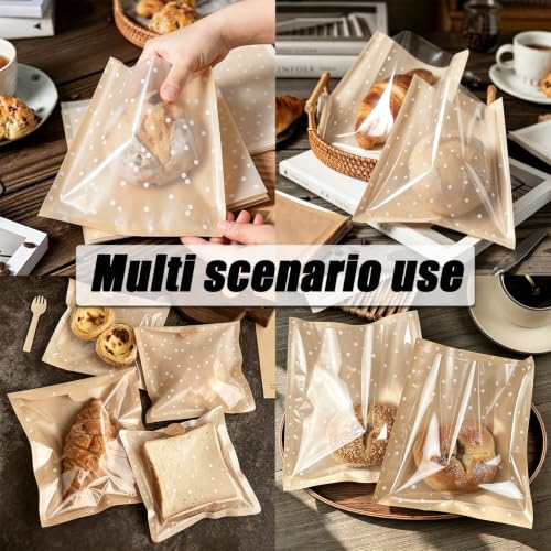 100Pcs 7.1x7.5 Inch Heat Sealable Bakery Bags (Polka Dot) - color: Polka Dot