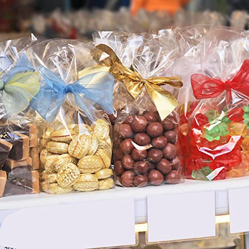 Morepack Gusseted Flat Bottom Cellophane Bags 5x3x12 In 50Pcs - color: 5x3x12Inches
