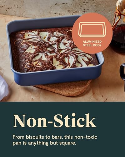 Caraway 9" Non-Stick Ceramic-Coated Square Pan Set - color: Perracotta, size: 2x Square Pan (9" x 9")
