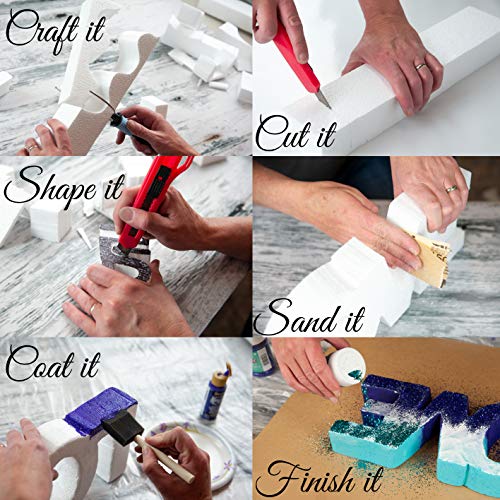 Silverlake 12x12x1.5 Craft Foam for Styrofoam Block Projects (5-Pack) - size: 12x12x1.5 inches