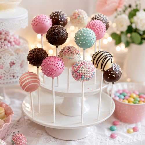Lollipop Sticks 100 Pcs Cake Pop Sticks 6-inch Cake Candy Chocolate Making Sticks Decoration Supplies for Party, Chocolates Making Tools
