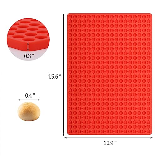 2 Pcs Mini Round Silicone Molds, 468 Cavity Semi Sphere Molds for Homemade Chocolate Chips, Candy, Baking, Wax Melts Beads, Ice Balls, Dog Training Treats - size: 2 of 468 Cavity-Mini Size