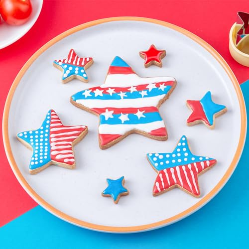Star Cookie Cutters 4 Pcs - color: A- Yellow Red 4pcs