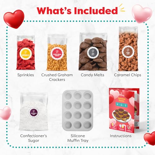 Baketivity Caramel Kisses Kids Baking Kit with Pre-Measured Ingredients - color: Caramel Kisses