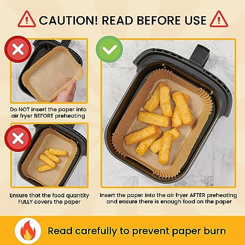 Rectangular Air Fryer Liners Disposable, 125 Pcs Parchment for Dual Baskets - color: 8.6"x5.5" Rectangle