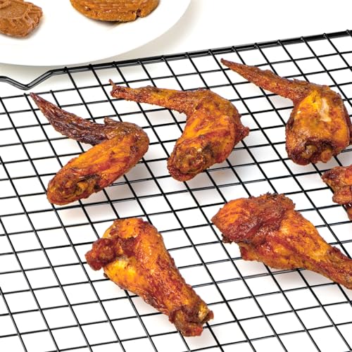 Briout Cooling Rack for Cooking and Baking, 16" x 10" Wire Rack, Black - color: Black, size: 16"x10"-1PC