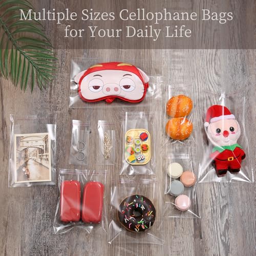 3"x5" 3.2Mil Self Sealing Cellophane Bags 400Pcs Clear Cookies Bags - color: 3"x5"-400PCS